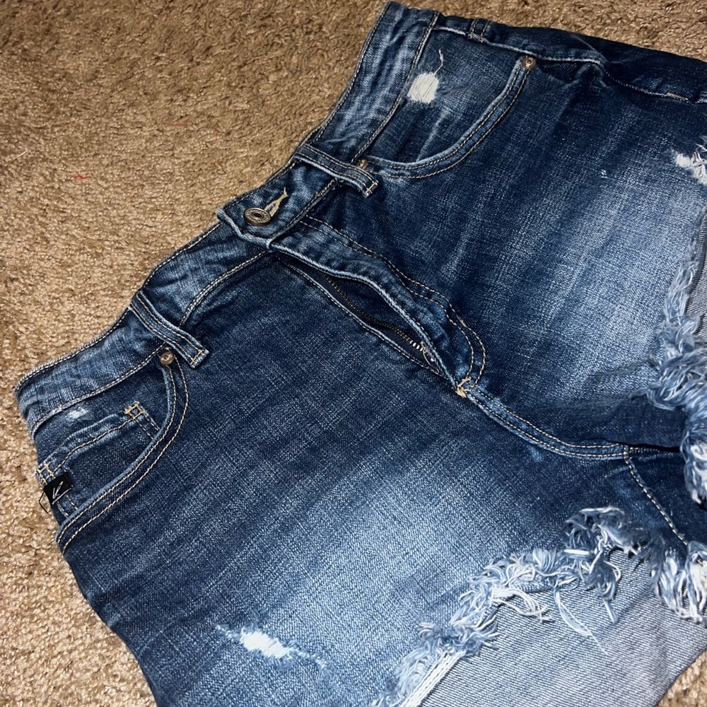Kancan dark denim shorts
